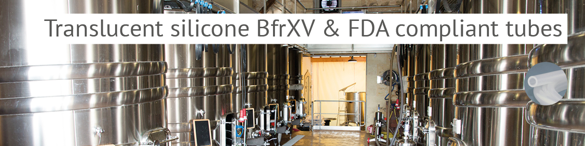 Translucent silicone BfrXV & FDA compliant tubes