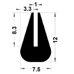 PM01090/F4658 - Protection bord de tôle - Noir - Couronne 100 m