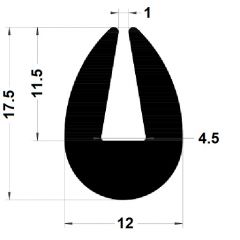 PM01055/F4283 - Protection bord de tôle - Noir - Couronne 25 m