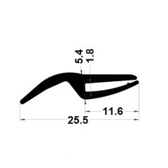 PM01057/F4300 - Protection bord de tôle - Noir - Couronne 25 m