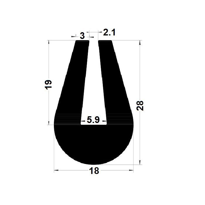 PM01030/F2637 - Protection bord de tôle - Noir - Couronne 50 m